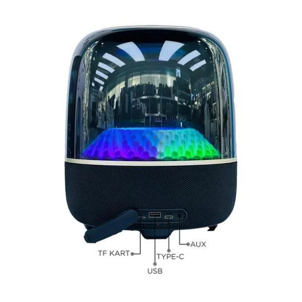 D33 Siyah Taşınabilir Kablosuz Bluetooth Hoparlör  - 5